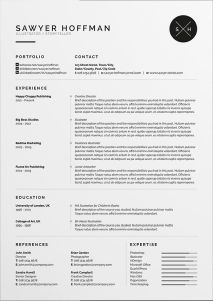 Download Black and White CV Sawyer for free, by clicking download button